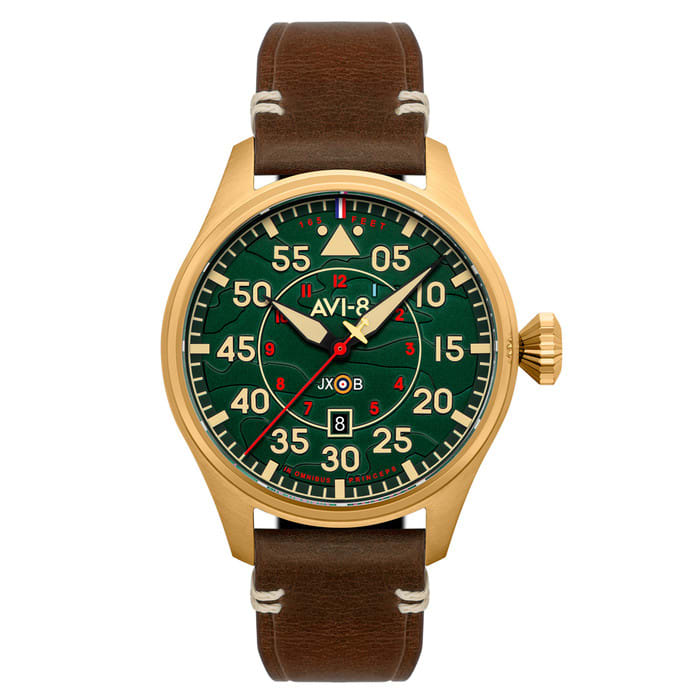 AVI-8 Hawker Hurricane Northolt Clowes Automatic Pilot Watch with Green Dial #AV-4097-04