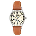 AVI-8 McKellar Dual Time Watch with Ivory Dial #AV-4101-0C