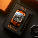 AVI-8 Bell X-1 Machbuster Automatic Graphite Black Dial #AV-4115-01