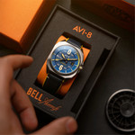 AVI-8 Bell X-1 Machbuster Automatic Catalina Blue Dial #AV-4115-03