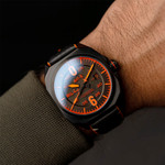 AVI-8 Bell X-1 Machbuster Automatic Jet Black Dial #AV-4115-04