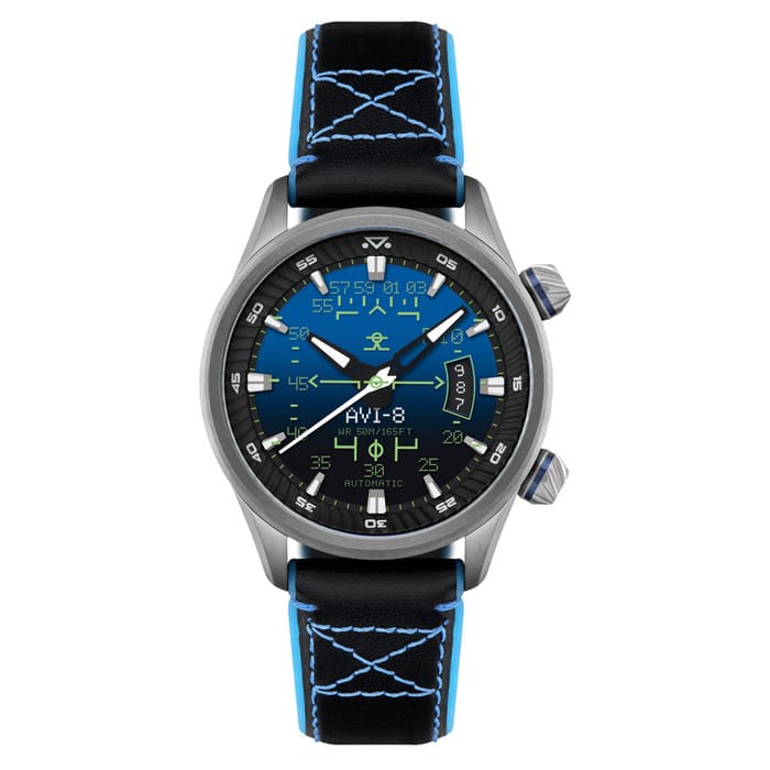 AVI-8 Hawker Harrier HUD Automatic with Gradient Blue Dial #AV-4117-01