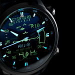 AVI-8 Hawker Harrier HUD Automatic with Gradient Blue Dial #AV-4117-01