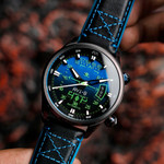 AVI-8 Hawker Harrier HUD Automatic with Gradient Blue Dial #AV-4117-01