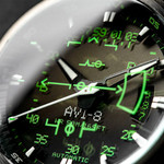 AVI-8 Hawker Harrier HUD Automatic with Gradient Black Dial #AV-4117-02