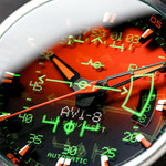 AVI-8 Hawker Harrier HUD Automatic with Gradient Orange Dial #AV-4117-03