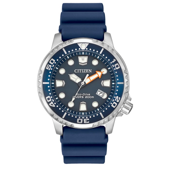 Citizen Eco-Drive Promaster Dive Watch with Blue Dial and Rubber Strap #BN0151-09L
