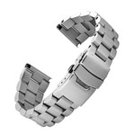 Islander 20mm Universal Fit Brushed Solid-Link Watch Bracelet #BRAC-31 tilt