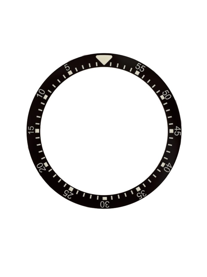 Black Ceramic Luminous Countdown Bezel Insert for Seiko SSK GMT Models #C41