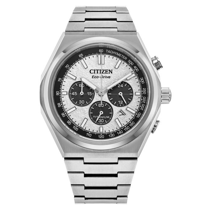 Citizen Zenshin Super Titanium Chronograph with Silver Dial #CA4610-85A