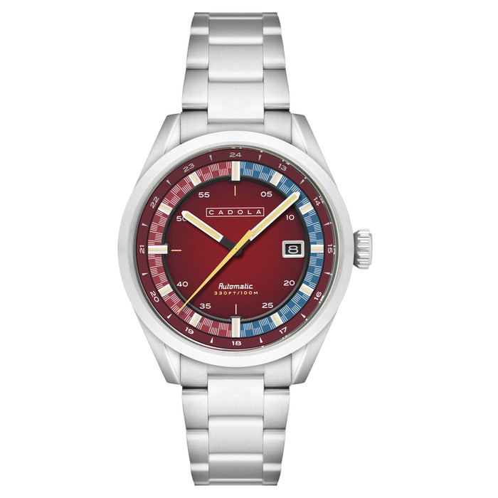 Cadola Paddock Automatic Watch with Deep Red Dial #CD-1037-55