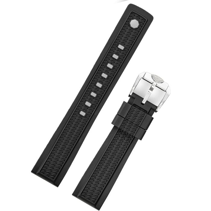 Squale Von Buren Pro 20mm Black Rubber Strap  #CIV20BKPO