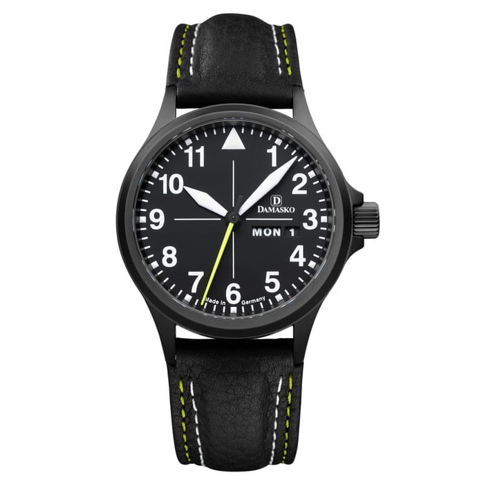 Damasko 40mm Black Automatic Watch with In-House Movement #DK36BK