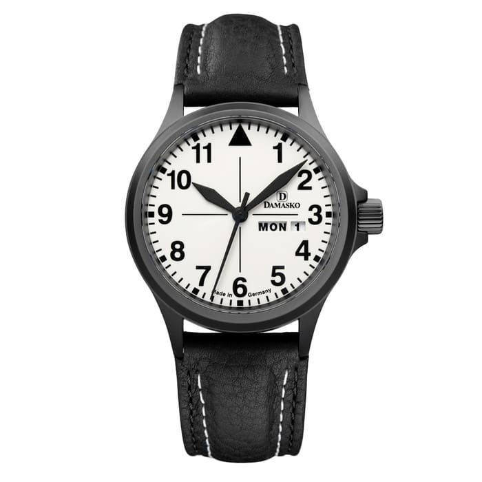 Damasko 40mm Black Automatic Watch with In-House Movement and Full Lume Dial #DK37BK