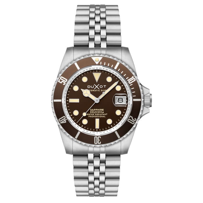 Duxot Atlantica Automatic Dive Watch with Chestnut Brown Dial #DX-2057-CC