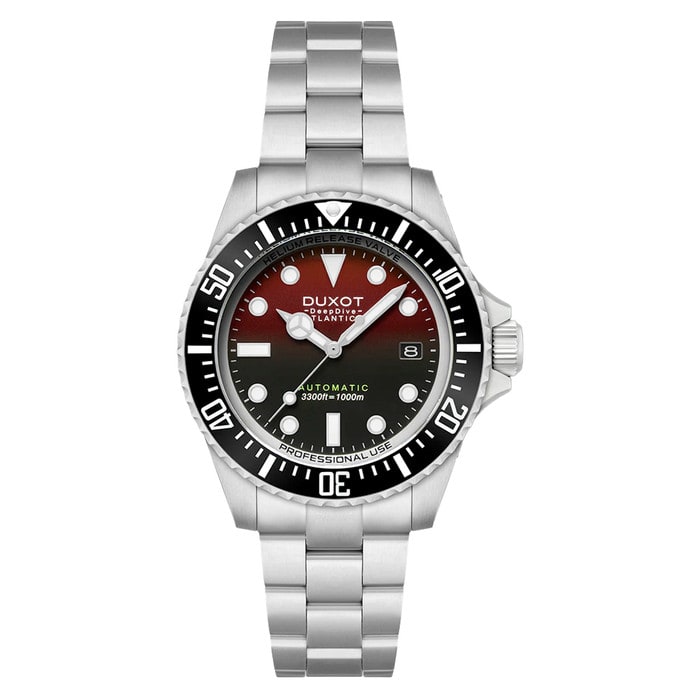 Duxot Atlantica Deep Dive Automatic Limited Edition Scarlet Red Dial #DX-2066-33