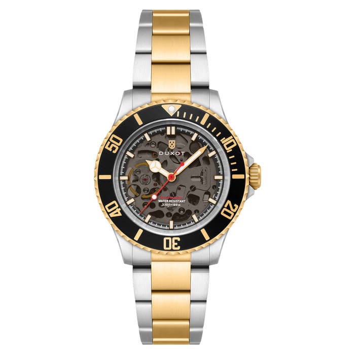 Duxot Atlantica Skeleton Automatic Two Tone Black #DX-2067-44