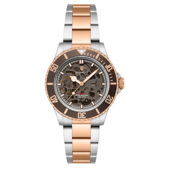 Duxot Atlantica Skeleton Automatic Two Tone Brown #DX-2067-66