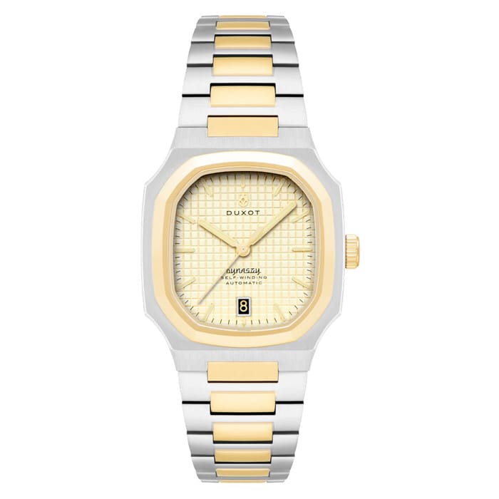 Duxot Colmar Automatic Two-Tone with Golden Dial #DX-2069-44