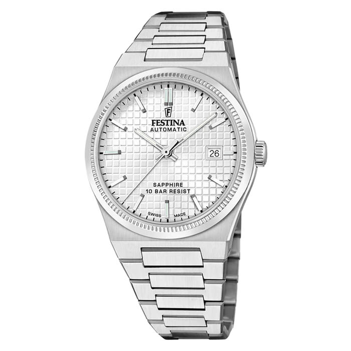 Festina Swiss Made Automatic With Silver Dial #F20028-1