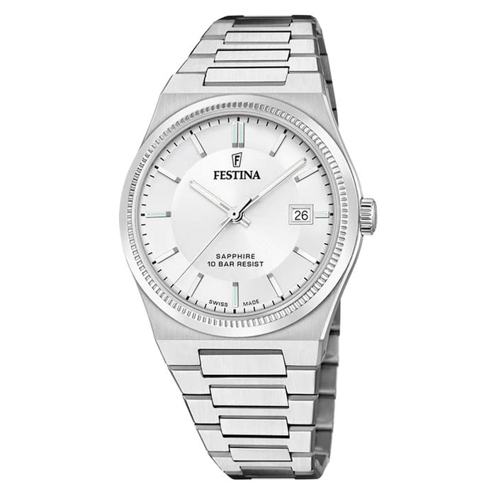 Festina Swiss Made Retro Quartz with White Dial #F20034-1
