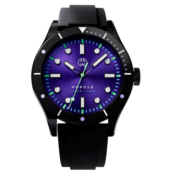 Henry Archer Nordso DLC Automatic Watch with Cosmic Purple Dial #HAC-NOR-CPD-3LI