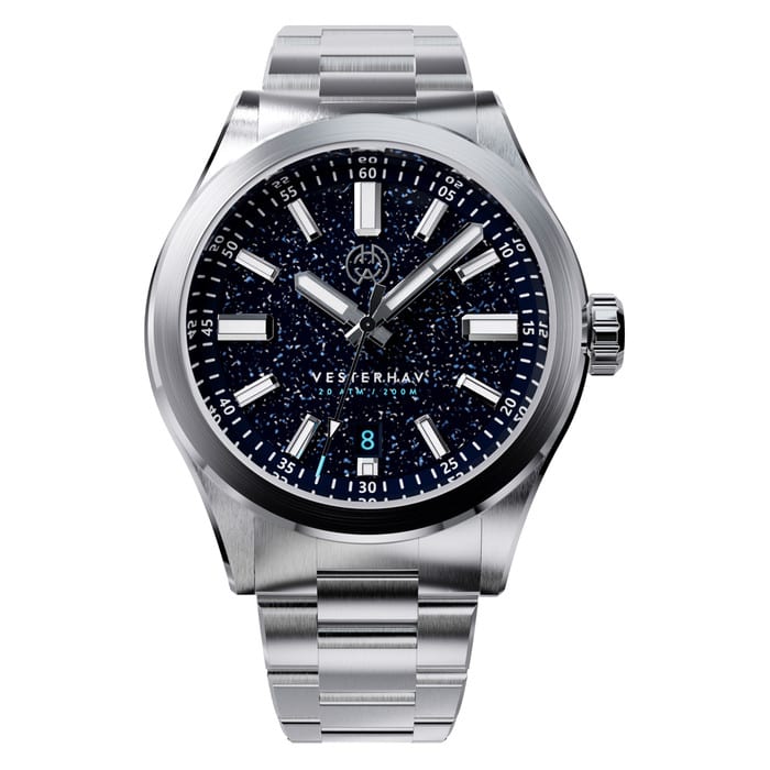 Henry Archer Vesterhav 38 Automatic Watch with Ad Astra Aventurine Dial #HAC-VES-AAA-3LI
