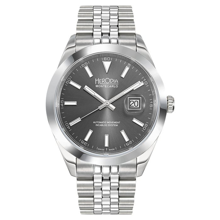 Herodia Monte Carlo Swiss Watch with Sunburst Anthracite Dial #HMONSDEG.AC