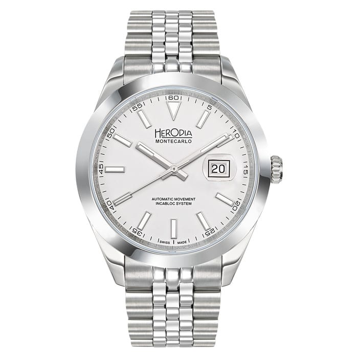 Herodia Monte Carlo Swiss Watch with Porcelain White Dial #HMONSDEWT.AC