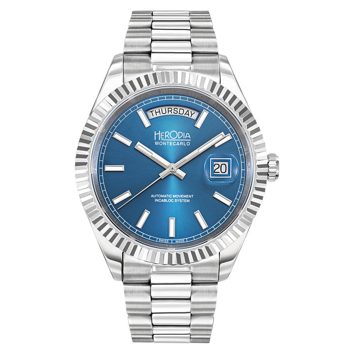 Herodia Monte Carlo Full Day Swiss Watch with Radiant Blue Dial #HMONSDYBL.AC