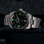 Islander Manhasset 36mm Automatic Watch with Black Dial #ISL-145 lume