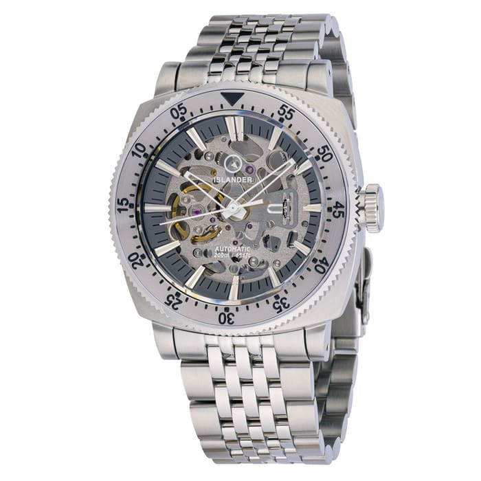 Islander Baiting Hollow Steel Skeleton Dive Watch #ISL-166