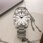 Islander Saltaire 38mm Solar Dive Watch with Pure White Dial #ISL-281