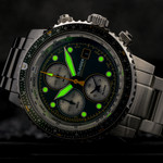 Islander Calverton Flight Chronograph Alarm Watch with Green Dial #ISL-285