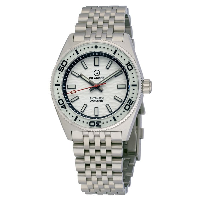 Islander Northport 37mm Automatic Watch with White Ripple Dial #ISL-290