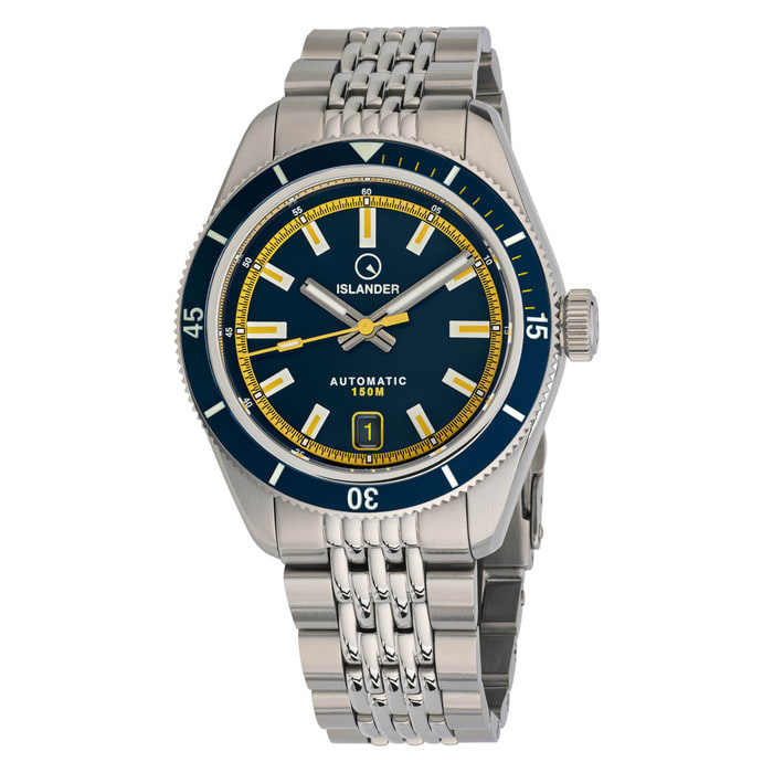 Islander Port Jefferson Skin Diver Automatic Watch with Navy Blue Dial #ISL-297