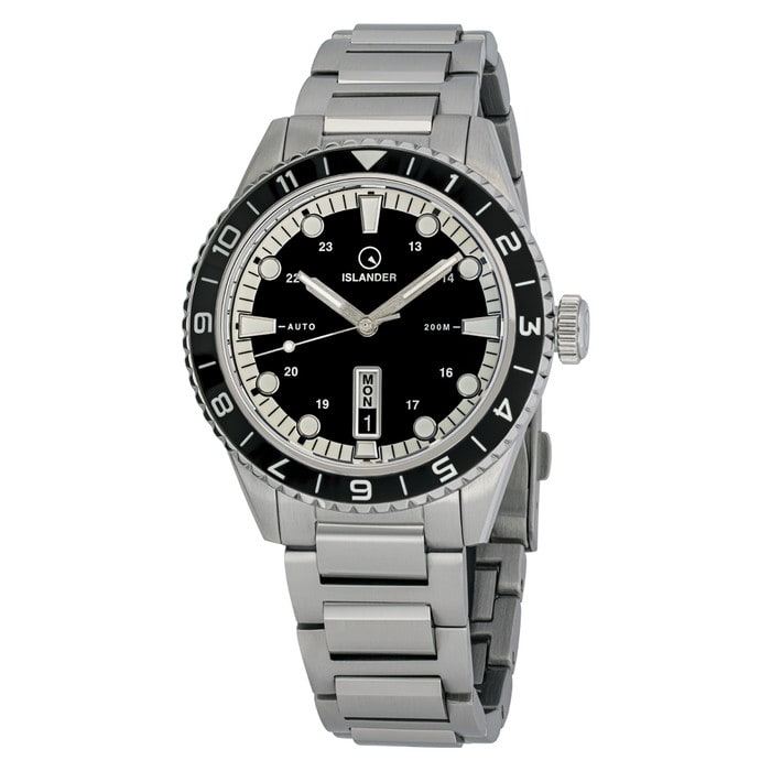 Islander Greenport 39mm Dive Watch with Black and White Dial #ISL-300