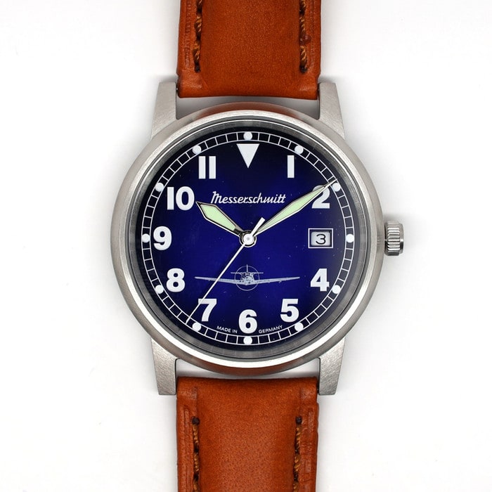 Messerschmitt 38.5mm Stainless Steel Case Aviator Watch #ME-9673-108L