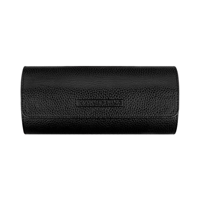 Mainspring Lorenzo 3 Slot Watch Roll in Black #MS-ALWR-03
