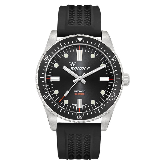 Squale Montauk 300M Swiss Automatic Diver with Black Sea Dial #MTK-21