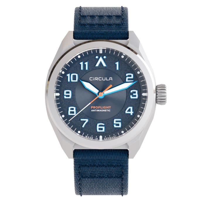 Circula ProFlight Automatic Pilot Watch with Blue Dial #PFE-SS-BB