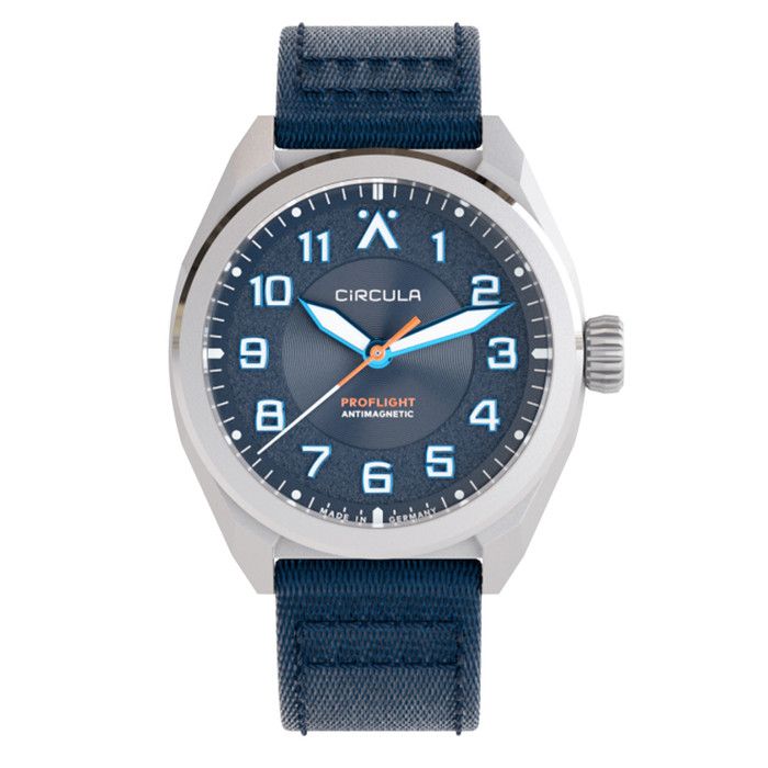 Circula ProFlight Automatic Pilot Watch with Blue Dial #PFE-SS-BB
