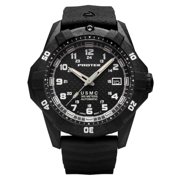 Protek USMC Automatic Tritium Dive Watch with Black Dial #PT1211