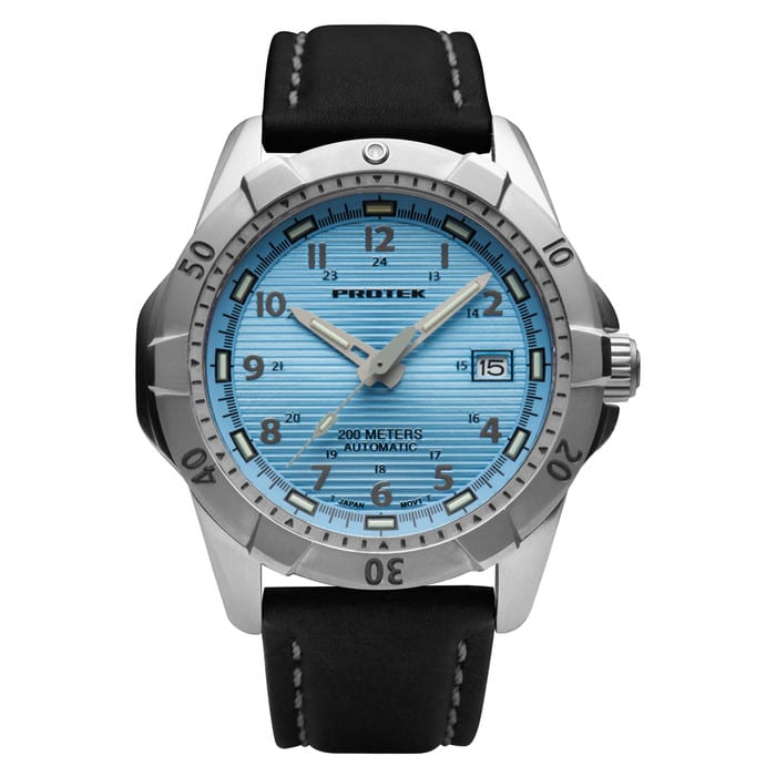 Protek Automatic Tritium Dive Watch with Light Blue Dial #PT2207