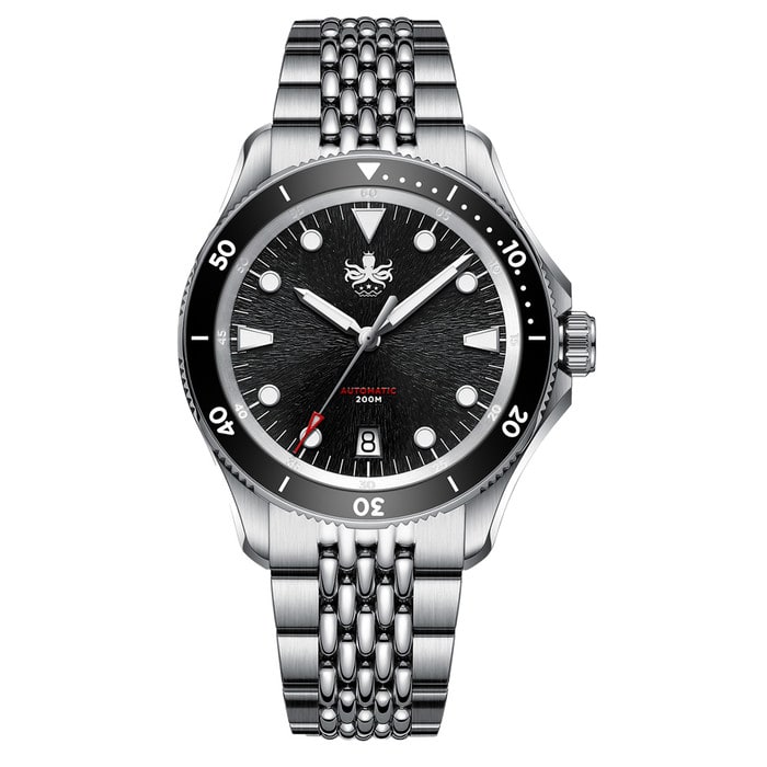 PHOIBOS Delphinus Automatic Dive Watch with Black Sunray Dial #PY055CD