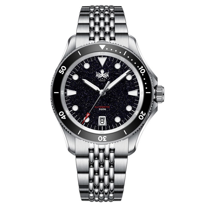 PHOIBOS Delphinus Automatic Dive Watch with Dark Blue Aventurine Dial #PY055ID