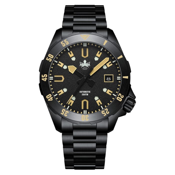 PHOIBOS APOLLO DLC 200M Automatic Diver With Matte Black Dial #PY056CX