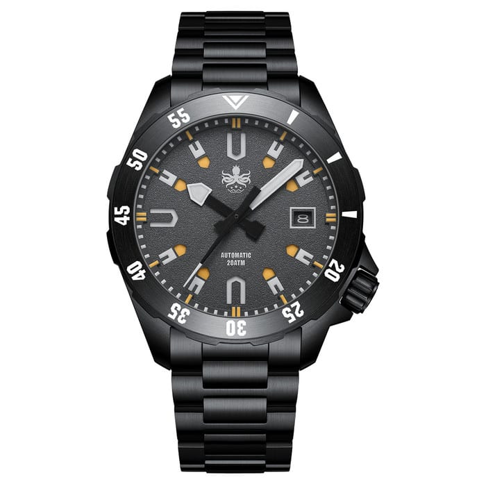 PHOIBOS APOLLO DLC 200M Automatic Diver With Matte Grey Dial #PY056DX