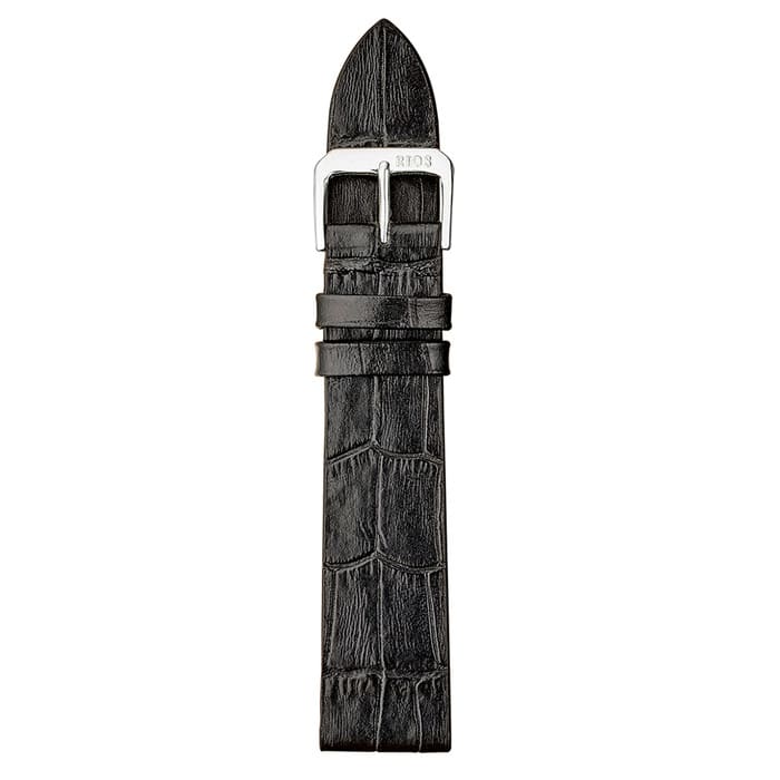 RIOS1931 MIAMI Genuine Calf Leather Black Watch Strap #R35-101