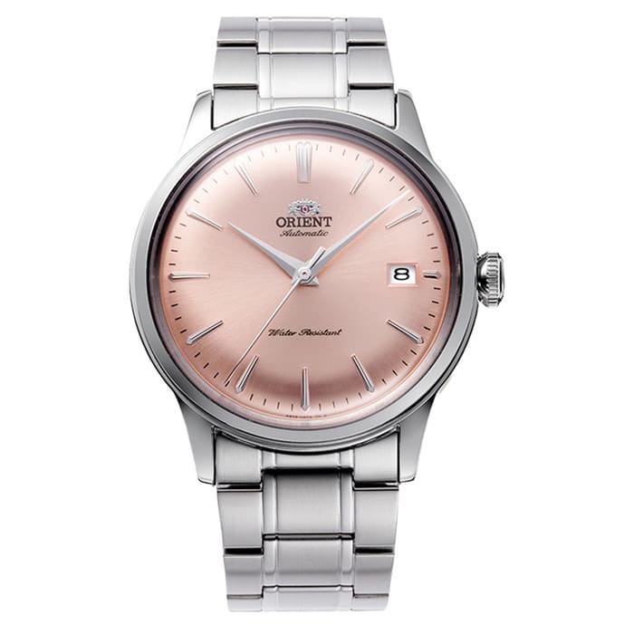 Orient Bambino Version 7 Automatic Pink Dial Watch #RA-AC0M11Y10B